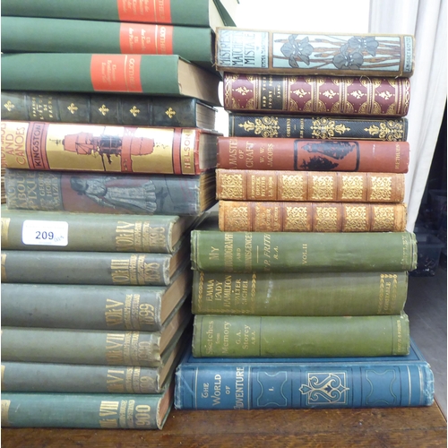 209 - Books, antiquarian and German text: to include 'Shakespeare Works' in six volumes 