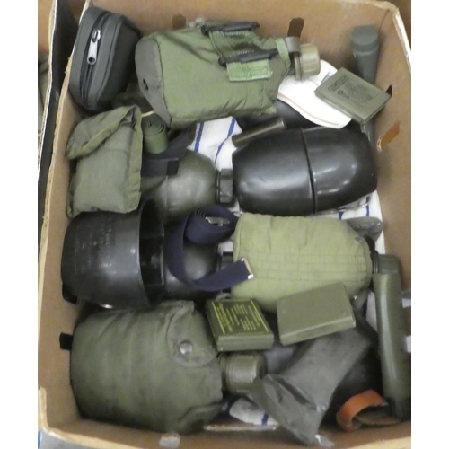 216 - Military related collectables: to include a water bottle and carrier (Please Note: this lot is ... 