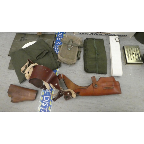 216 - Military related collectables: to include a water bottle and carrier (Please Note: this lot is ... 