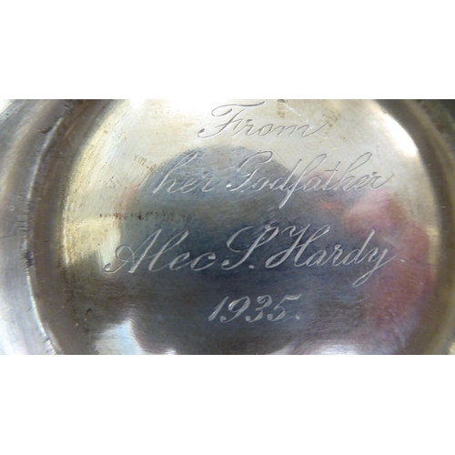 231 - A silver twin handled bowl  London 1919  4