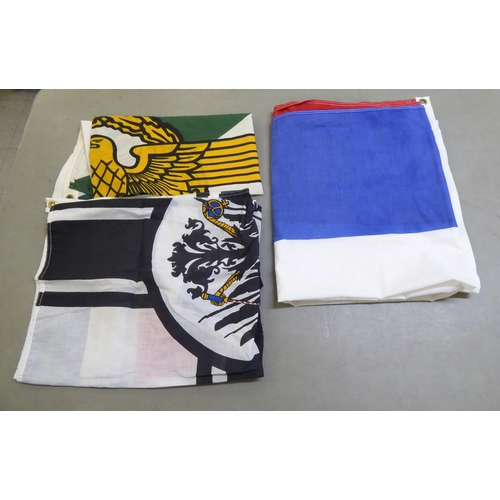 239 - Modern fabric flags: to include one for South Korea  various sizes