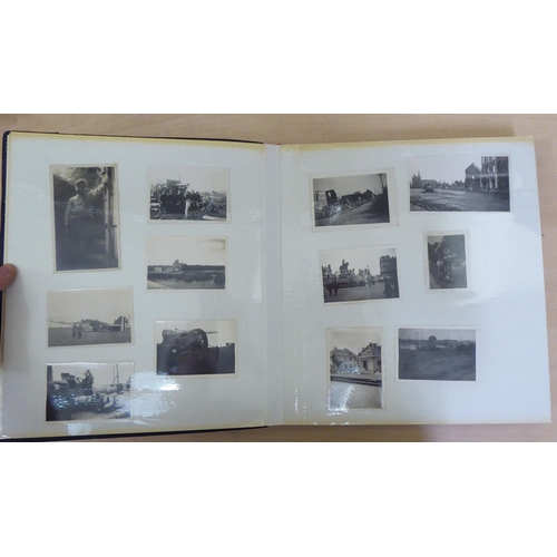 367 - Two albums of mainly 20thC monochrome photographs: to include military, academic, sport and period F... 