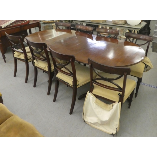 382 - A Regency mahogany twin pedestal dining table  29