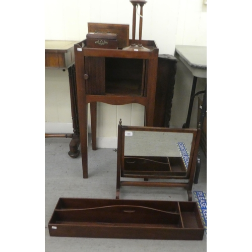 388 - 19th & 20thC wooden items: to include furniture; boxes of various purpose; and a mahogany cutler... 