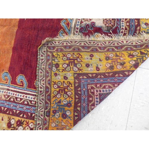 393 - Rugs: to include a Persian runner, decorated with repeating diamond formation and stylised designs&n... 