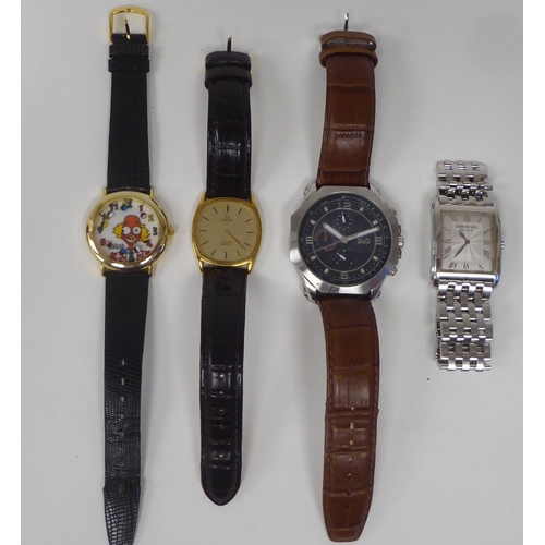 401 - Four variously strapped and cased wristwatches, viz. a D&G; an Omega De Ville; a Raymond Weil an... 