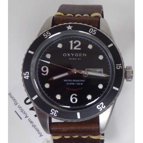 410 - An Oxygen DVRA42 Limited Edition, automatic stainless steel cased, 40mm, divers wristwatch, faced by... 