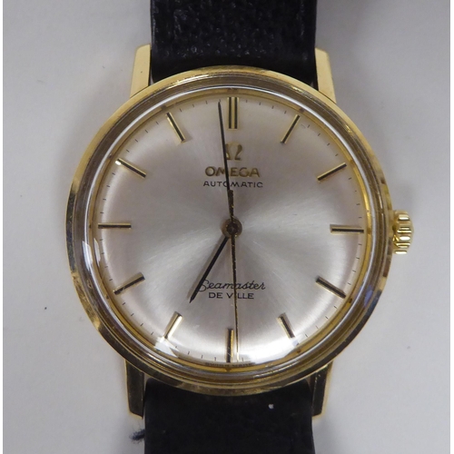 434 - A 1960s Omega Seamaster Deville 552 calibre 9ct gold cased wristwatch, the automatic movement faced ... 