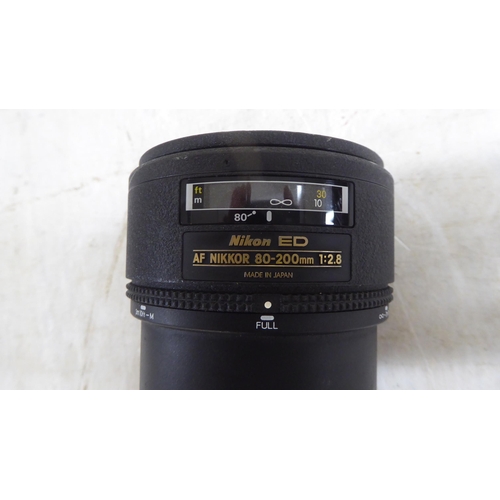 78 - A Nikon AF Nikkor 80-200mm 1:2.8 photographic lens  cased