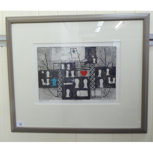 82 - After Julian Trevelyan - 'Steamer 1974'  artists proof  bears a pencil title & signature  9