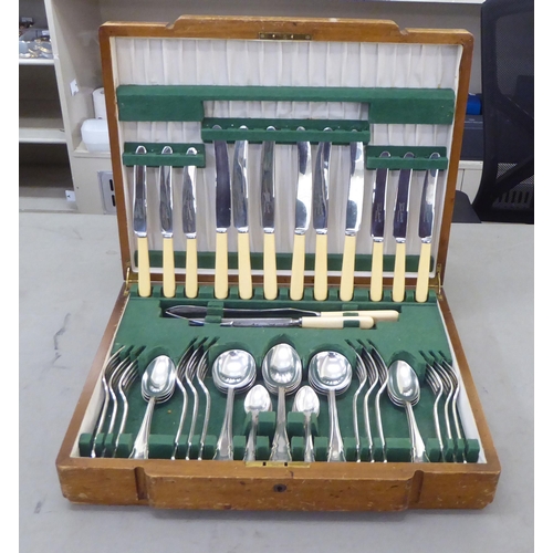 174 - Mid 20thC Manchester silver plate and stainless steel cutlery and flatware  cased 