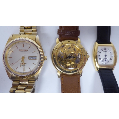 118 - Six variously styled and strapped modern wristwatches: to include Rotary and Super Roamer