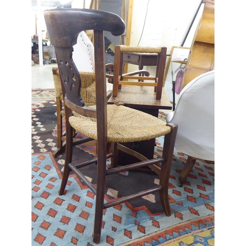 139 - Small furniture: to include a 1930s Queen Anne style stained beech framed open arm chair