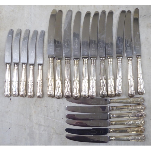 150 - Loaded silver handled table knives  Sheffield marks