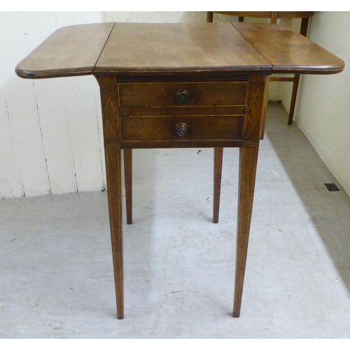 168 - Small furniture: to include a late 19thC string inlaid mahogany oval occasional table, raised on squ... 