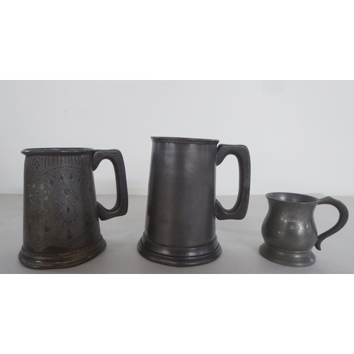 169 - 18thC, 19thC and later pewter: to include tankards 