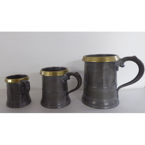 169 - 18thC, 19thC and later pewter: to include tankards 