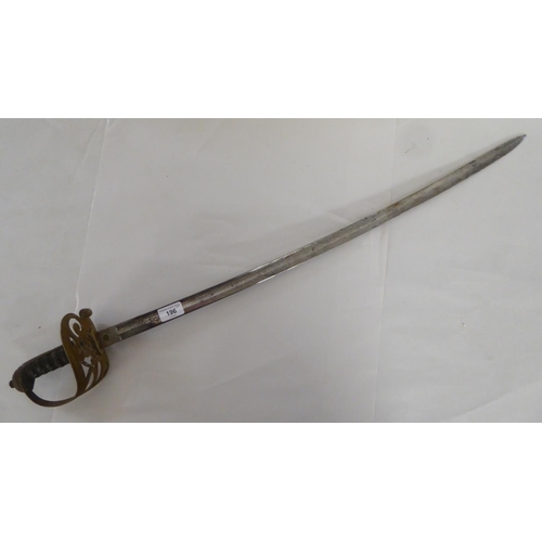 196 - A World War II period dress sword (Please Note: this lot is subject to the statement made in the Auc... 