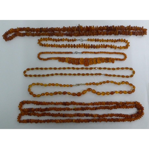 2 - Amber coloured costume jewellery