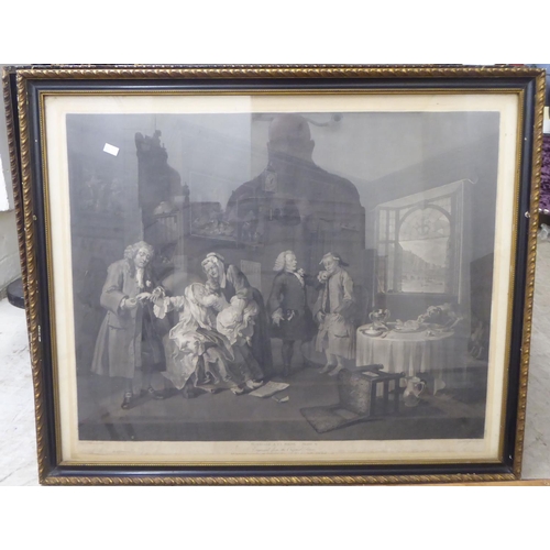 200 - 19thC monochrome engraving prints: to include interior scenes  20