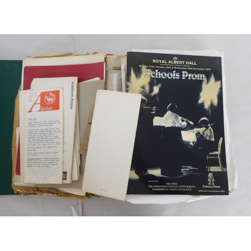 206 - Uncollated, mainly theatre related ephemera: to include programmes and interior photographs