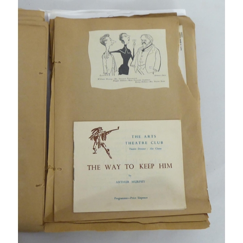 206 - Uncollated, mainly theatre related ephemera: to include programmes and interior photographs