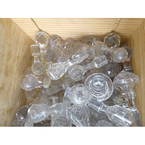 229 - Clear crystal decanter stoppers  various sizes and forms 