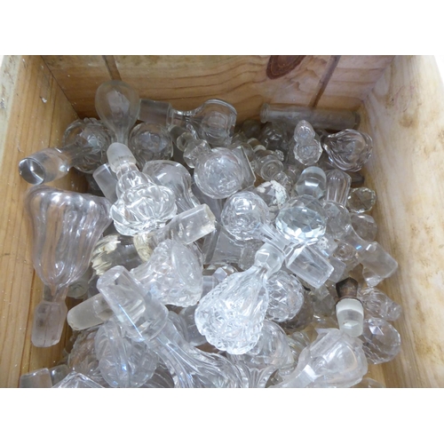 229 - Clear crystal decanter stoppers  various sizes and forms 