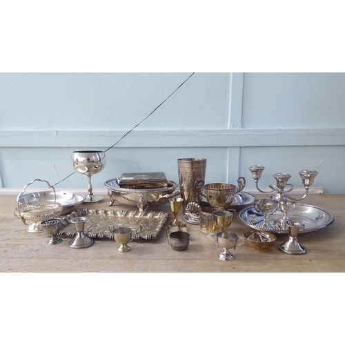 231 - Silver plated tableware: to include tureen and covers; goblets; and a cigarette box  7