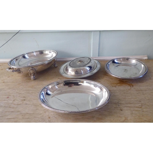 231 - Silver plated tableware: to include tureen and covers; goblets; and a cigarette box  7