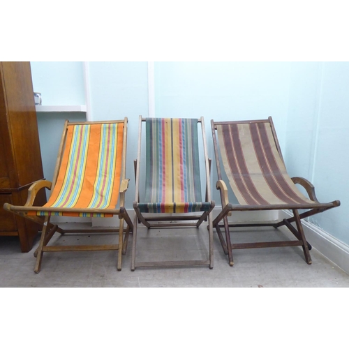 244 - Six vintage deck and other chairs