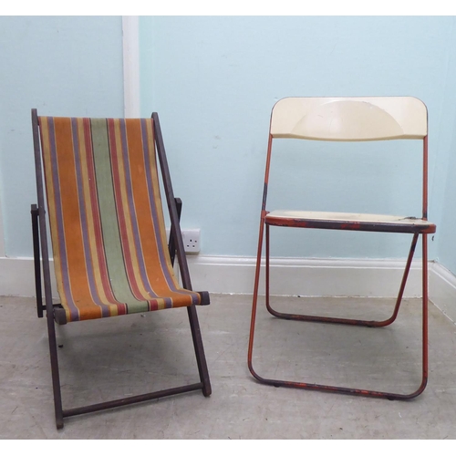 244 - Six vintage deck and other chairs