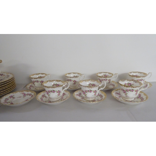 261 - Royal Albert bone china Dimity Rose pattern tableware 