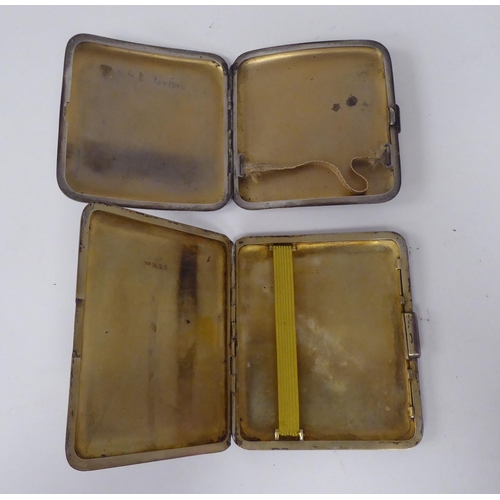 271 - Two silver cigarette cases  mixed marks 