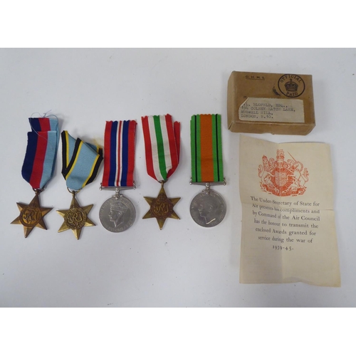 281 - World War II period medals and photographic equipment, belonging to one FL Blofeld Esq (Please Note:... 