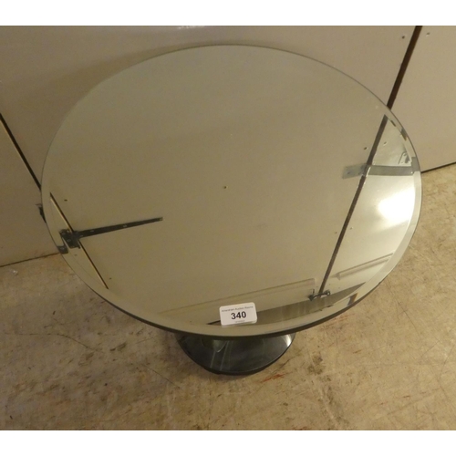 340 - A modern mirrored lamp table  21