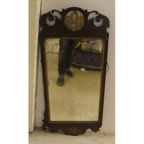 342 - An early 20thC reproduction of a Georgian mahogany framed and gilded pier glass  41