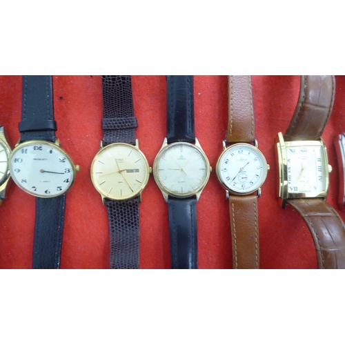 50 - Variously cased and strapped wristwatches