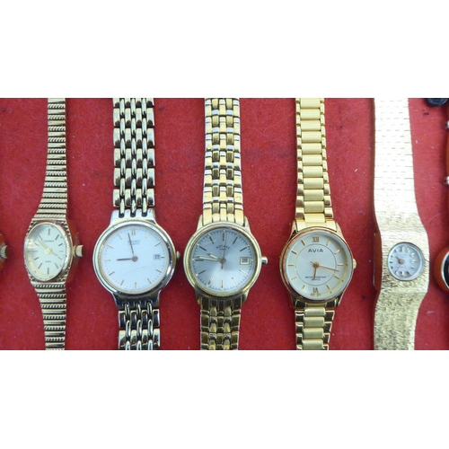 57 - Ladies variously cased and strapped wristwatches