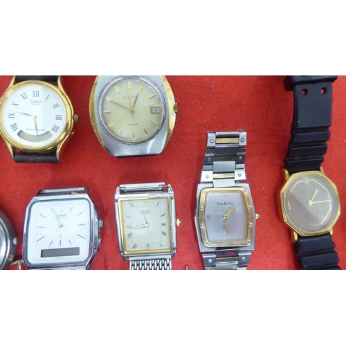 62 - Variously cased and strapped wristwatches