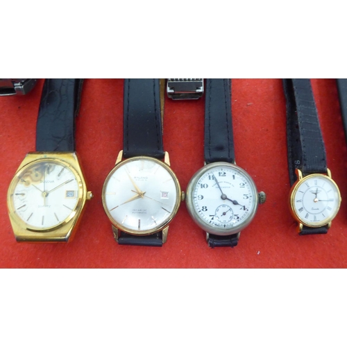 62 - Variously cased and strapped wristwatches