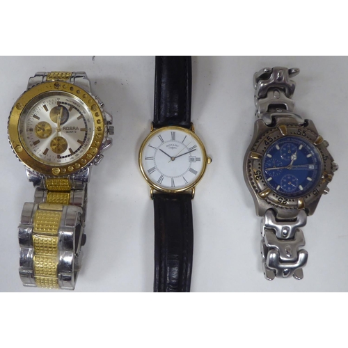 67 - Six various modern stainless steel cased and other wristwatches: to include Robra, Krug-Baumen and C... 