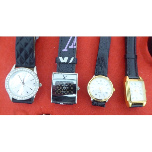 71 - Ladies variously cased and strapped wristwatches