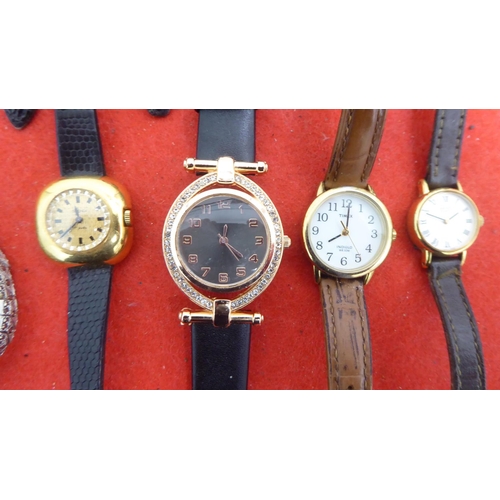 71 - Ladies variously cased and strapped wristwatches