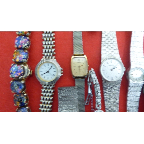 71 - Ladies variously cased and strapped wristwatches