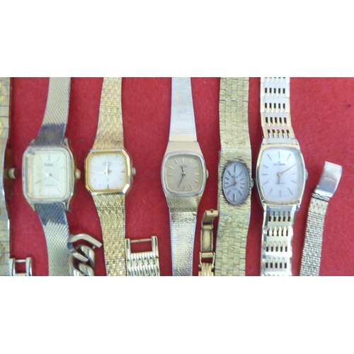 71 - Ladies variously cased and strapped wristwatches