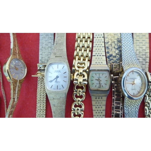 71 - Ladies variously cased and strapped wristwatches