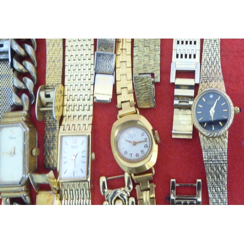 71 - Ladies variously cased and strapped wristwatches