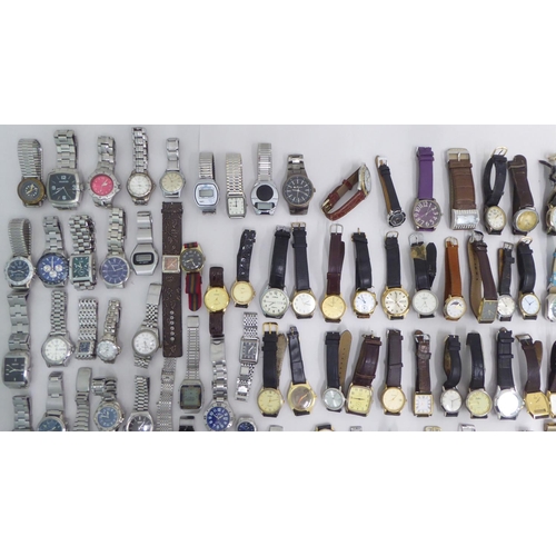 76 - Variously cased and strapped wristwatches