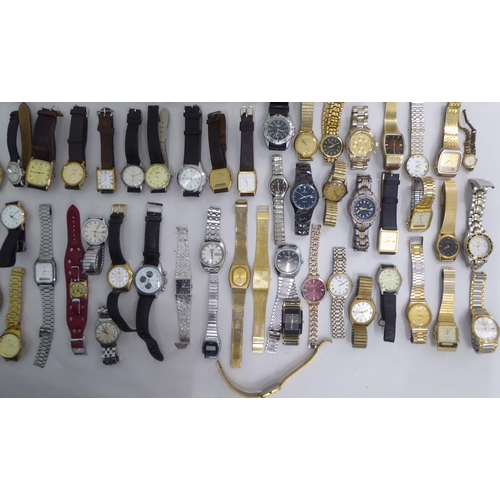 76 - Variously cased and strapped wristwatches